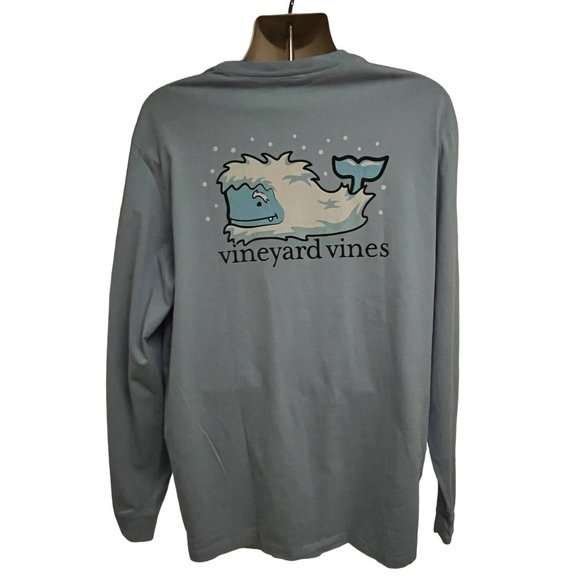 Vineyard Vines Other - Vineyard Vines Blue Double Graphic T-Shirt XL Pocket Yeti Whale Logo Nautical